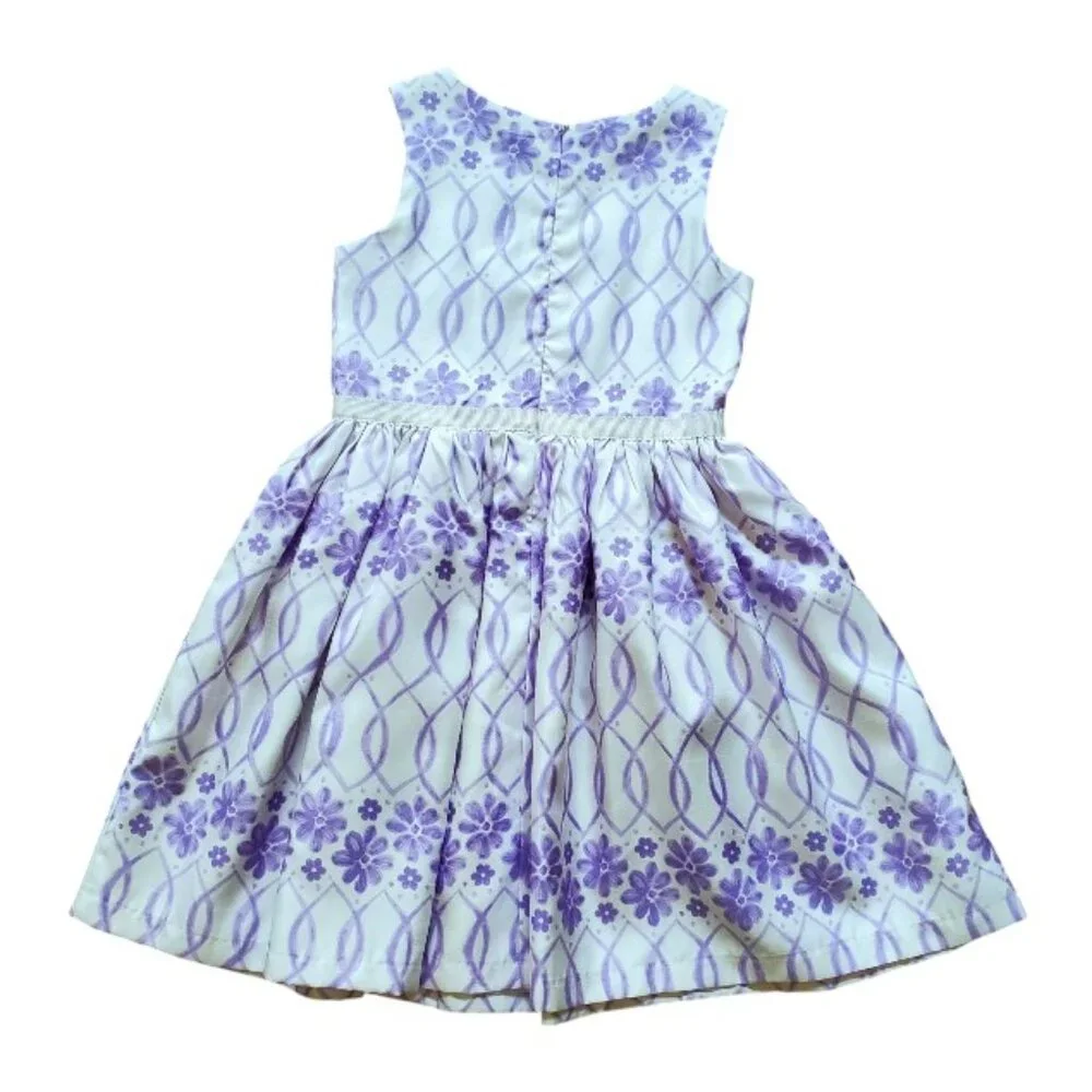 Gymboree Purple and White Spring Dress Size 5